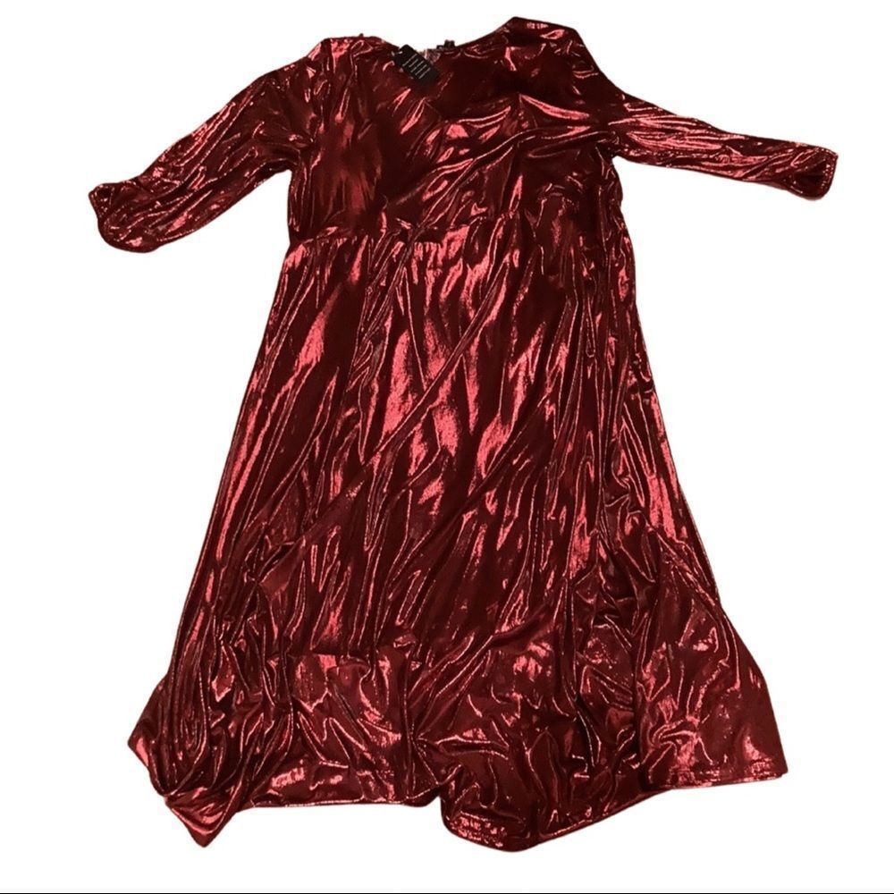 NWT Torrid Red Liquid Knit Tea Length Dress 2X - Picture 4 of 7